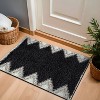 World Rug Gallery Geometric Shag Rug – Soft & Stylish – Anthracite Dark Gray – Medium Pile, Easy to Clean - 2 of 4
