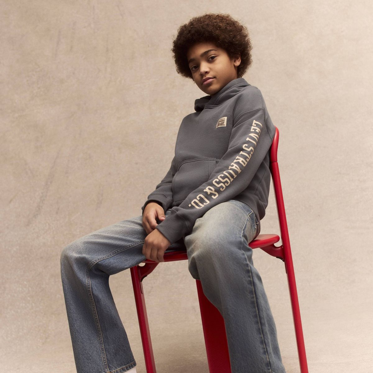 Levi's® Boys' Fleece Pullover Hooded Sweatshirt - Slate - thumbnail 8