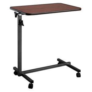Syemin Desks Multifunctional Adjustable Bedside Table Overbed Bedside Table With Wheels Adjustable Overbed Bedside Table, Brown, 24"*16"*27" - 1 of 4