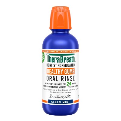 TheraBreath Healthy Mouthwash Rinse Mint - 16 fl oz