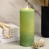 LumiPur 3.5"x9" Signature Natural Glow Flickering Flameless LED Wax Pillar Candle Sage Green - 2 of 4