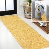 Clayton Coastal Solid Glam Shag Machine-Washable Rug - JONATHAN Y - 4 of 4