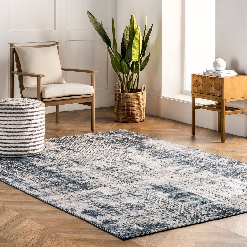 Taylor Modern Abstract Area Rug Blue - nuLOOM, 2 of 9