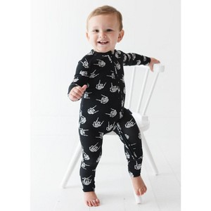 Convertible Double Zipper Romper | Rock N' Skull | Charlie Lou Baby - 1 of 4