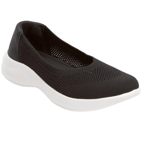 Женские кроссовки Comfortview CV Sport Laney Slip On Sneaker - 9 M, Black (Wide Widths Available)