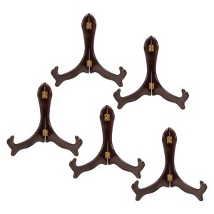 Unique Bargains Imitation Wood Adjustable Folding Picture Frame Display Stand 5 Pcs - 1 of 4