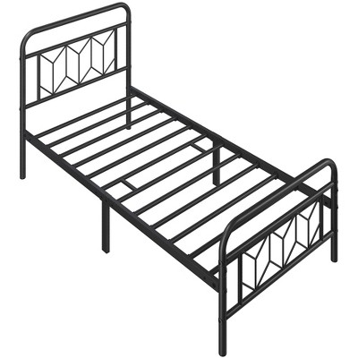 Yaheetech Twin Xl Size Vintage Metal Bed Frame With Headboard, Black ...