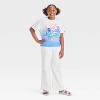 Girls' Disney Stitch "Chill Mode" Boxy Short Sleeve Graphic T-Shirt - White - 4 of 4