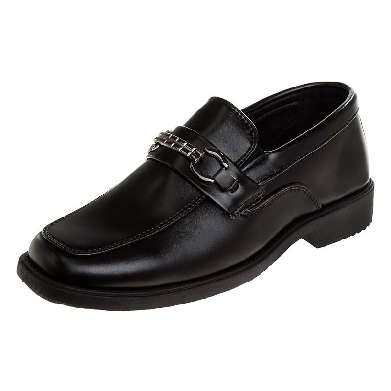 Josmo Boys' Slip-On Dress Shoes with Metal Accent: Classic Oxford Dress Shoes with Slip-On Design (Big Kids), 1 of 8