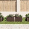 vidaXL Raised Garden Bed 63"x31.5"x17.7" Galvanized Steel Brown - 3 of 4