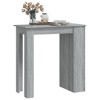 vidaXL Bar Table with Storage Rack Gray Sonoma 40.2 in.x19.7 in.x40.7 in. Engineered Wood - 4 of 4