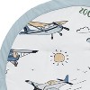 Sweet Jojo Designs Boy Baby Tummy Time Playmat Airplane Green and Blue - 3 of 4