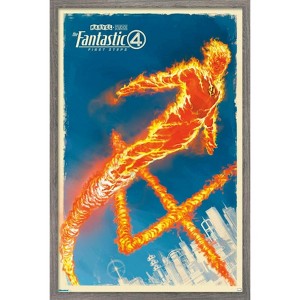 Trends International Marvel Fantastic Four: First Steps (2025) - The Human Torch Framed Wall Poster Prints - 1 of 4