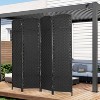 FDW Round Top Woven Room Divider  4/6-Panel Foldable Partition Screen  for Home Office - 2 of 4