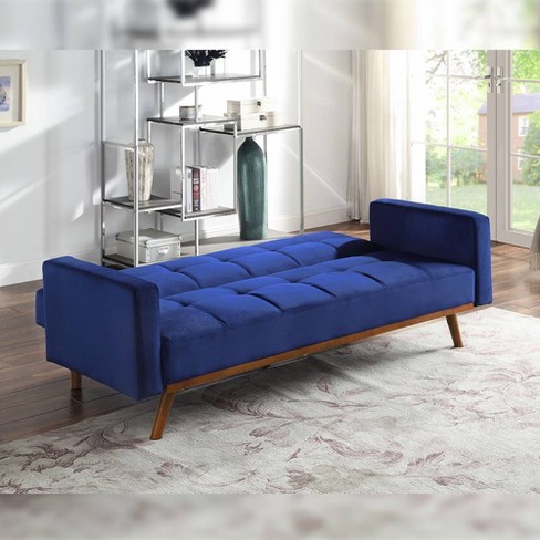 Target blue 2025 velvet couch