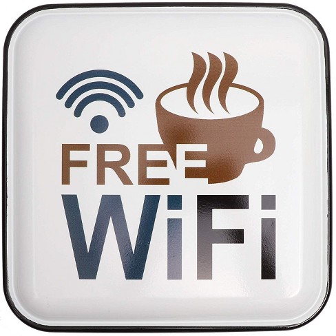 Download Juvale Free Wifi Internet Sign Wall Signs For Bar Restaurant Cafe Coffee Shop 11 75 X 11 75 In Target