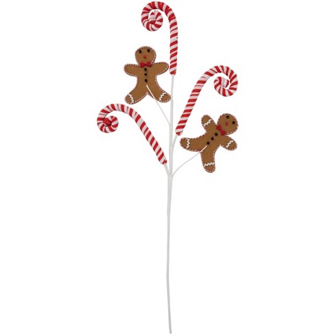 Vickerman Red/white Candy Cane Swirl Artificial Christmas Spray. Includes 6  Sprays Per Pack. : Target