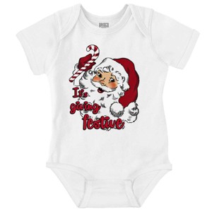 Christmas Santa Its Giving Festive Baby Romper Boys or Girls Brisco Brands - 1 of 4