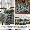 Christmas Tablecloth, Plaid & Pine Tree Dobby Christmas/Holiday Cotton Round/Oval Tablecloth - 3 of 4