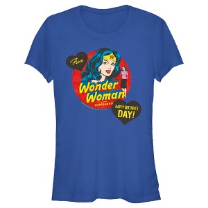 Juniors Womens Wonder Woman To a Real Superhero T-Shirt - 1 of 4