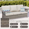 Buenhomino Patio Sofa, All Weather Outdoor Rattan Wicker 3-Seat Sofa High Back Couch with Premium Cushions for Garden Backyard Porch - 4 of 4