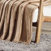 Plazatex Dama Embossed Decorative Super Soft Throw Blanket for Sleep/Decor 2 Pack 50" x 60" Taupe - 3 of 4