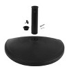 Pure Garden 32lb Half-Circle Outdoor Patio Umbrella Base Black: Resin & Cement, No Assembly, Rustproof - 2 of 4