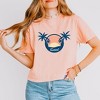 Simply Sage Market Women's Sunset Palm Trees Short Sleeve Relaxed Fit Cropped Tee - 2 of 3