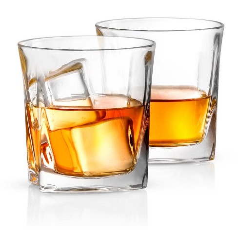 7.8 Once Whiskey Glasses Made in Europe Perfect Whisky Glass for Liquor or Bourbon Tumblers JoyJolt Halo Crystal Whiskey/Scotch Glasses set of 2