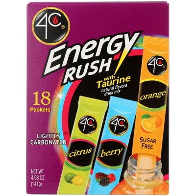 4c Foods Bev Stix Energy Rush 3v - Pack Of 6 - 4.98 Oz : Target