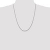 Black Bow Jewelry 3mm 10k White Gold D/C Quadruple Rope Chain Necklace - 2 of 4