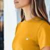 Dalix Lil Heart Face Embroidered Lightweight Relaxed Jersey Tee Summer Cute Short Sleeve T Shirt Womens - 4 of 4