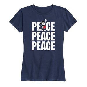 Women's - Disney - Mickey Peace Short Sleeve Graphic T-Shirt - 1 of 4