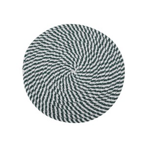 Unique Bargains Trivet Round Rope Woven Mat Cotton Non-woven Fabric 8.66"x8.66"x0.31" - 1 of 3