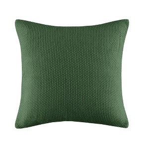 Ink+Ivy 20"x20" Oversize Bree Knit Square Throw Pillow Cover Green: Acrylic, Machine Washable, Zippered - 1 of 4