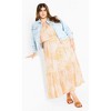 Women's Plus Size Pia Ruffle Overlay Print Maxi Dress - sunkissed | CITY CHIC - 2 of 4