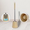 REGALWOVEN Round Head Stainless Steel Durable Grip Handle Compact Size Toilet Brush with Holder - 3 of 4