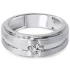 Pompeii3 3/8ct Mens Princess Cut Diamond Wedding Ring 14K White Gold - 3 of 4
