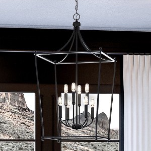 Urban Ambiance Luxury Transitional Chandelier 36''H x 20''W,  Midnight Black Finish,  Coronado Collection, UHP4281 - 1 of 4