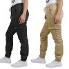 Jump Start Women's Loose  Fit  Cotton Flex Stretch Cargo Jogger Pants-2 Pack - 2 of 3