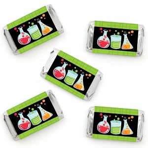Big Dot of Happiness Scientist Lab - Mini Candy Bar Wrapper Stickers - Baby Shower or Birthday Party Small Favors - 40 Count - 1 of 4