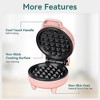 YASHE Mini Waffle Maker, 550W Waffle Iron, Ready Indicator Light, Cool Touch Handle, Non Stick Coating, Compact Size - 4 of 4