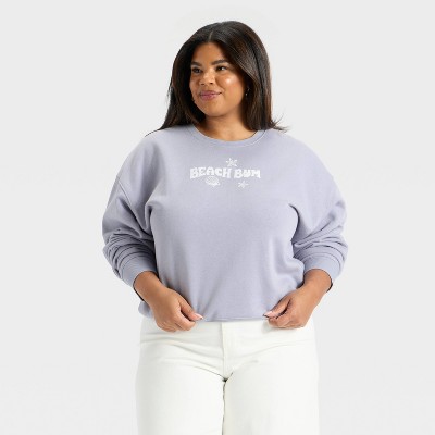 Women's Beach Bum Graphic Sweatshirt - Blue