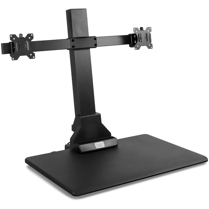 Mount-It! Electric Standing Desk Converter, Motorized Sit Stand Desk w/ Dual Monitor Mount & iPhone/Tablet Slot, Height Adjustable Workstation, 2 of 12