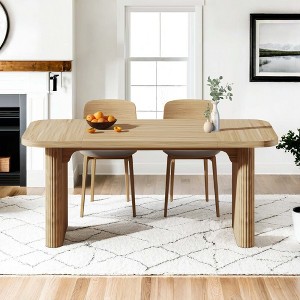 Kumasinova 62.2" Rectangle Dining Table,Modern Kitchen Table with Wood Tabletop,Center Table for Dining Living Room,Meeting Room - 1 of 4