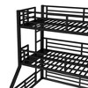 Kumasinova Bunk Bed,Metal Triple Bunk Bed with Ladder,Safety Guardrails for Kids,Bedroom,Noise-reduced Design - 3 of 4
