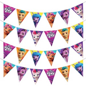 Treasures Gifted My Little Pony Birthday Banner Pennant - My Little Pony Party Supplies - 2 Pack - 1 of 4