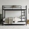 Racxily Triple Twin Bunk Beds, Metal Bunk Bed Platform Frame, Two Attached Ladders, Easy Access Guard-Rail, No Box Spring Need - 4 of 4