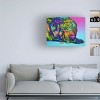 Canvas Wall Art - Dean Russo 'I Love Lazy Us Time' Wall Art for Living Room, Bedroom, or Office Décor by Trademark Fine Art - 19 x 14 Inches - 3 of 4
