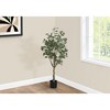Artificial Plant, 46" Tall, Eucalyptus Tree, Indoor, Faux, Fake, Floor, Greenery, Potted, Decorative, Green Leaves, Black Pot - 2 of 4